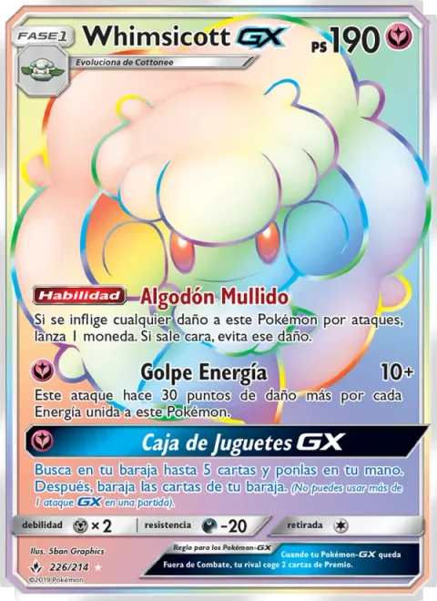 Whimsicott GX [Fluffy Cotton | Energy Blow | Toy Box GX]