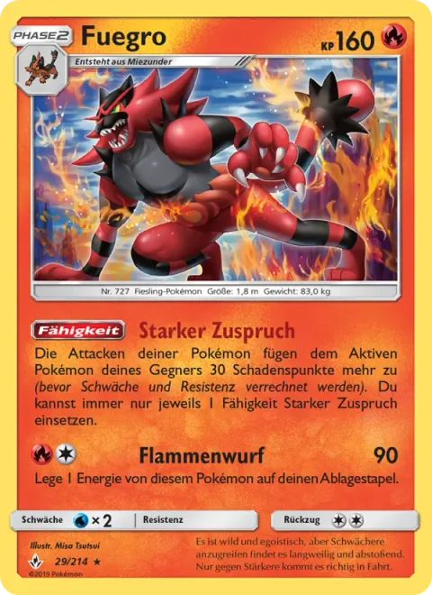 Incineroar [Strong Cheer | Flamethrower]