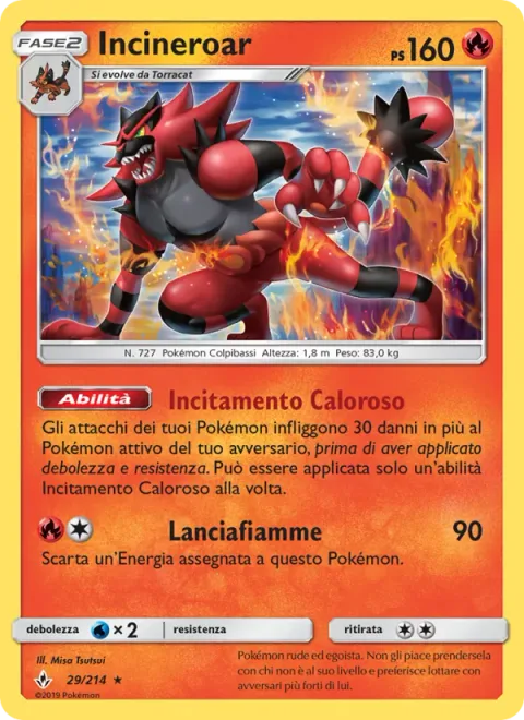 Incineroar [Strong Cheer | Flamethrower]