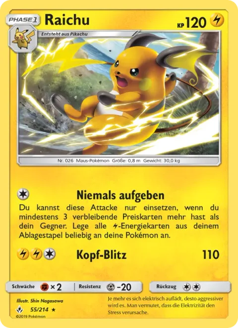 Raichu [Never Give Up | Head Bolt]