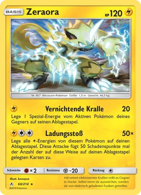 Zeraora [Crushing Claw | Discharge]