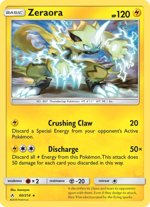 Zeraora [Crushing Claw | Discharge]