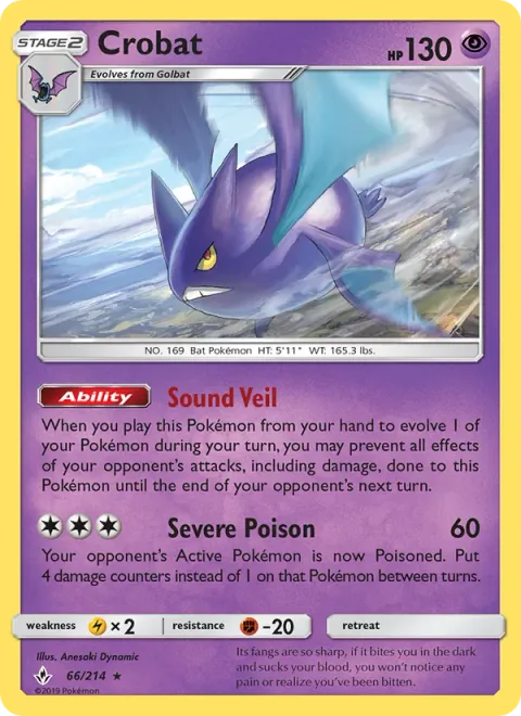 Crobat [Sound Veil | Severe Poison]