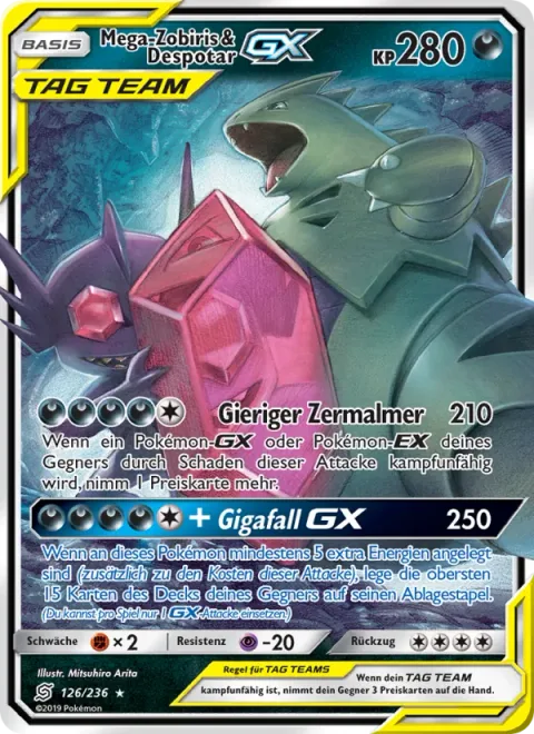 Mega Sableye & Tyranitar GX [Greedy Crush | Gigafall GX]