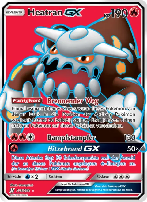 Heatran GX [Burning Road | Steaming Stomp | Hot Burn GX]