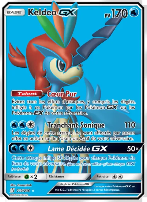 Keldeo GX [Pure Heart | Sonic Edge | Resolute Blade GX]