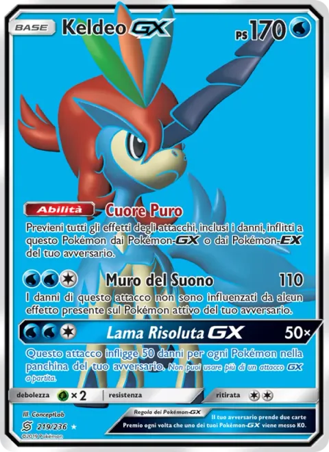 Keldeo GX [Pure Heart | Sonic Edge | Resolute Blade GX]