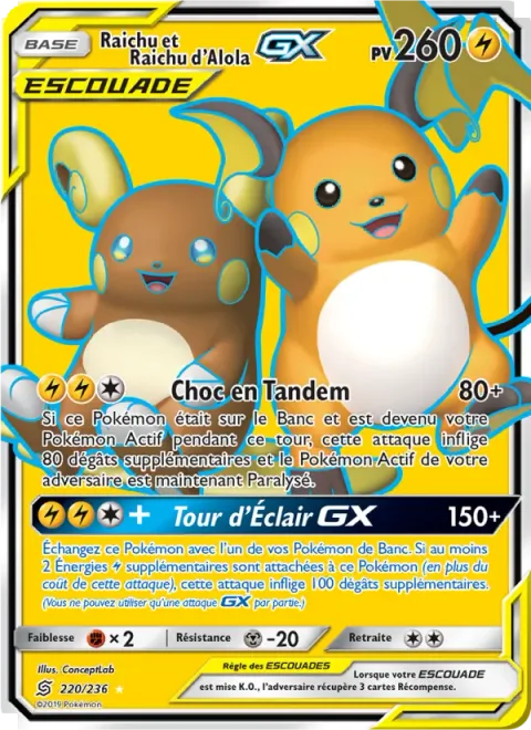 Raichu & Alolan Raichu GX [Tandem Shock | Lightning Ride GX]
