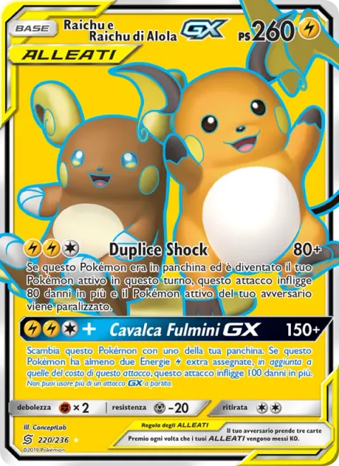 Raichu & Alolan Raichu GX [Tandem Shock | Lightning Ride GX]
