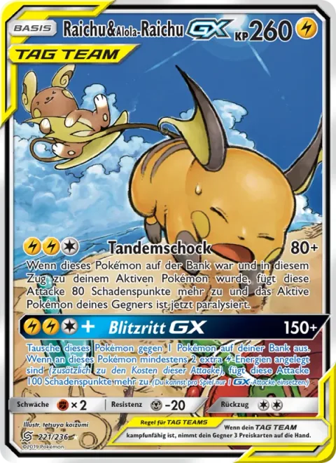 Raichu & Alolan Raichu GX [Tandem Shock | Lightning Ride GX]