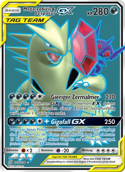Mega Sableye & Tyranitar GX [Greedy Crush | Gigafall GX]