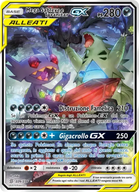 Mega Sableye & Tyranitar GX [Greedy Crush | Gigafall GX]
