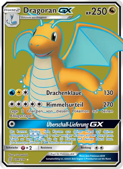 Dragonite GX [Dragon Claw | Sky Judgment | Mach Delivery GX]