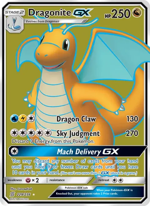 Dragonite GX [Dragon Claw | Sky Judgment | Mach Delivery GX]