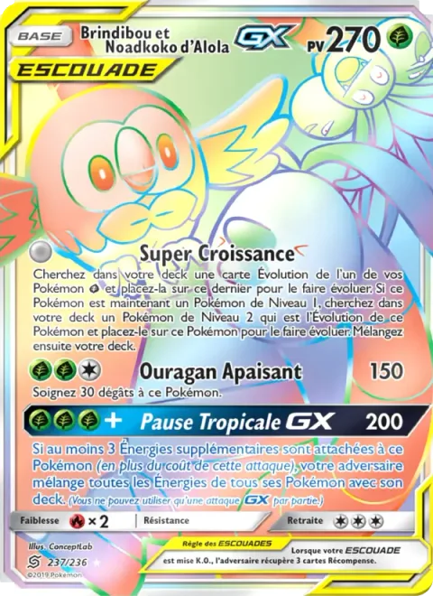 Rowlet & Alolan Exeggutor GX [Super Growth | Calming Hurricane | Tropical Hour GX]