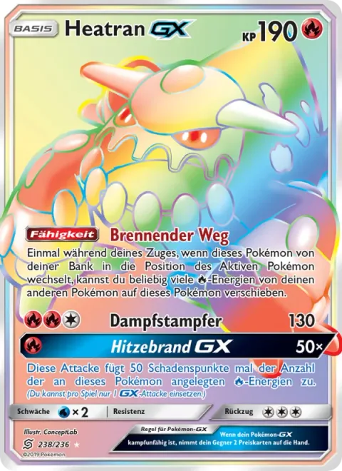 Heatran GX [Burning Road | Steaming Stomp | Hot Burn GX]