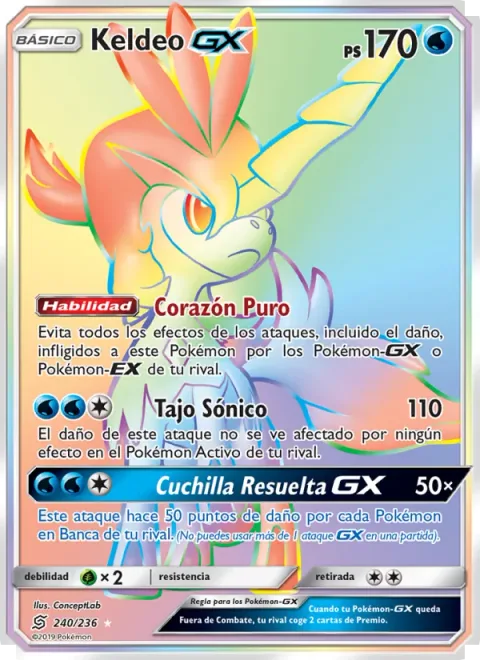 Keldeo GX [Pure Heart | Sonic Edge | Resolute Blade GX]