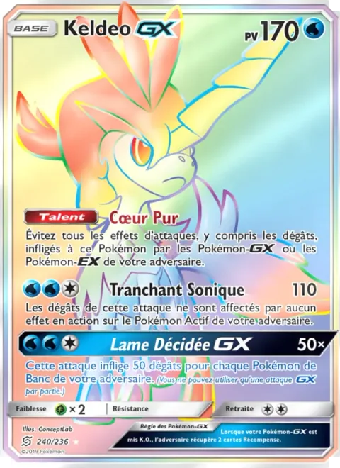 Keldeo GX [Pure Heart | Sonic Edge | Resolute Blade GX]