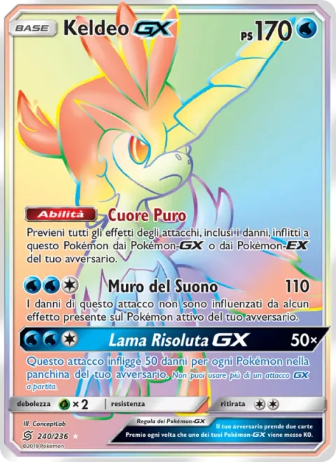 Keldeo GX [Pure Heart | Sonic Edge | Resolute Blade GX]