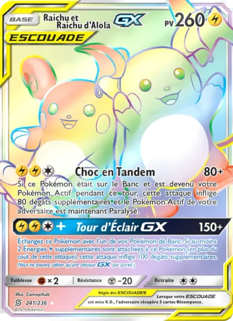 Raichu & Alolan Raichu GX [Tandem Shock | Lightning Ride GX]