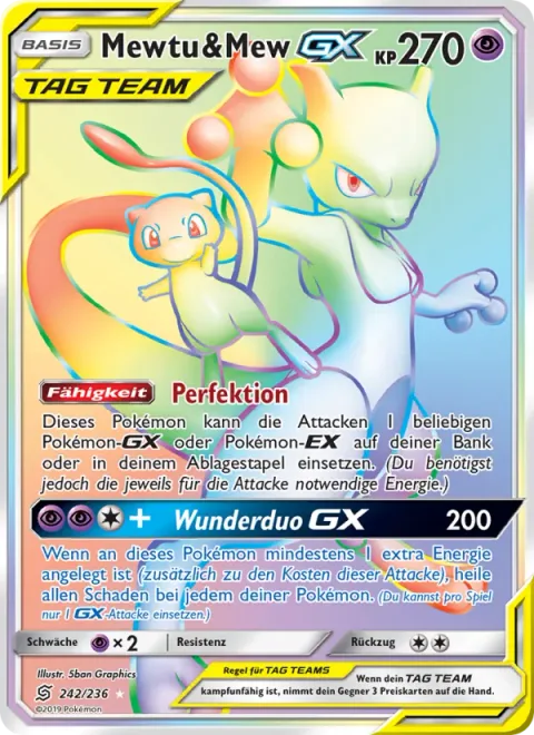Mewtwo & Mew GX [Perfection | Miraculous Duo GX]