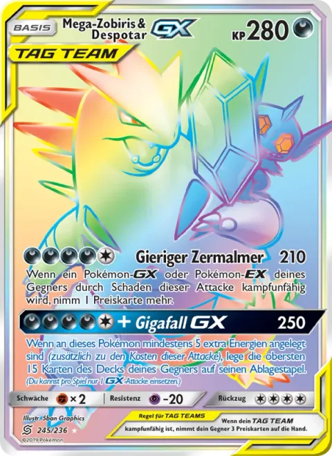 Mega Sableye & Tyranitar GX [Greedy Crush | Gigafall GX]