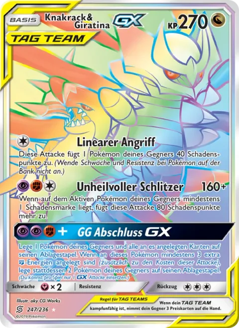 Garchomp & Giratina GX [Linear Attack | Calamitous Slash | GG End GX]