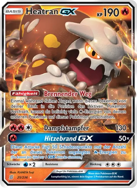 Heatran GX [Burning Road | Steaming Stomp | Hot Burn GX]