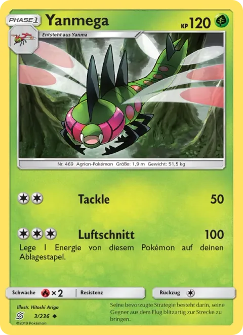 Yanmega [Tackle | Air Slash]