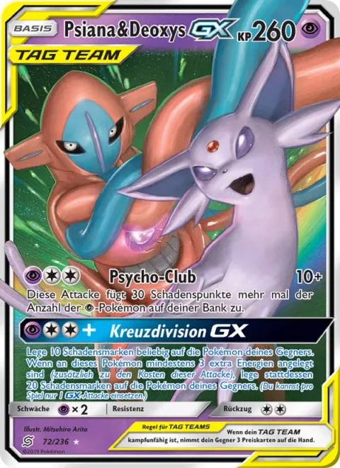 Espeon & Deoxys GX [Psychic Club | Cross Division GX]
