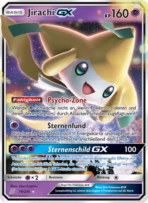 Jirachi GX [Psychic Zone | Star Search | Star Shield GX]