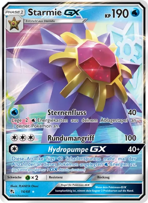 Starmie GX [Star Stream | Spinning Attack | Hydro Pump GX]