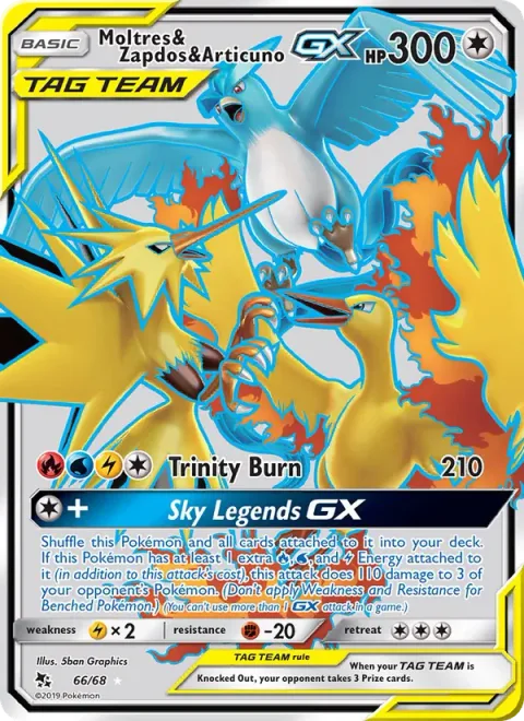 Moltres & Zapdos & Articuno GX [Trinity Burn | Sky Legends GX]