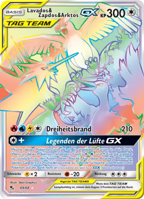 Moltres & Zapdos & Articuno GX [Trinity Burn | Sky Legends GX]