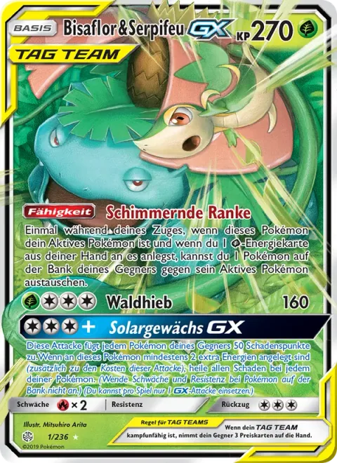 Venusaur & Snivy GX [Shining Vine | Forest Dump | Solar Plant GX]