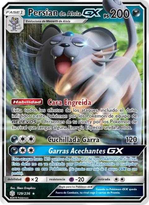 Alolan Persian GX [Smug Face | Claw Slash | Stalking Claws GX]