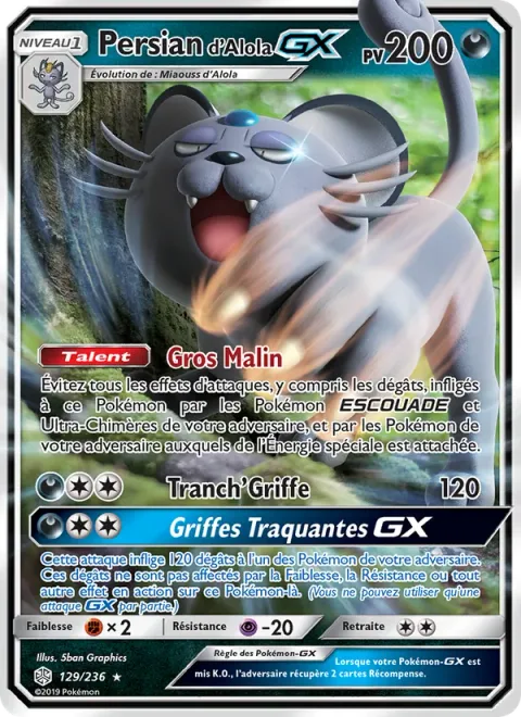 Alolan Persian GX [Smug Face | Claw Slash | Stalking Claws GX]