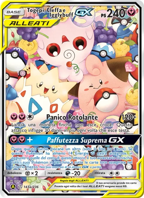 Togepi & Cleffa & Igglybuff GX [Rolling Panic | Supreme Puff GX]