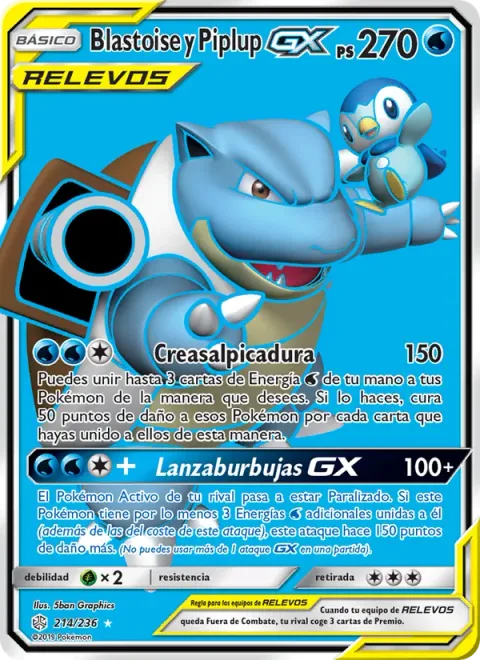 Blastoise & Piplup GX [Splash Maker | Bubble Launcher GX]