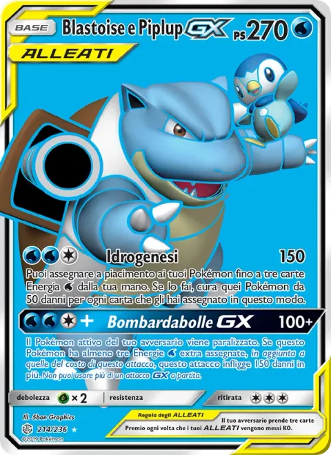 Blastoise & Piplup GX [Splash Maker | Bubble Launcher GX]