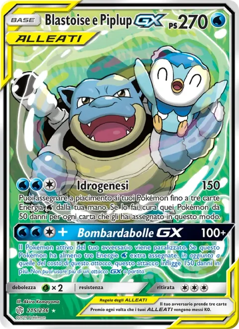 Blastoise & Piplup GX [Splash Maker | Bubble Launcher GX]