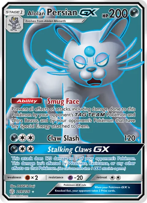 Alolan Persian GX [Smug Face | Claw Slash | Stalking Claws GX]