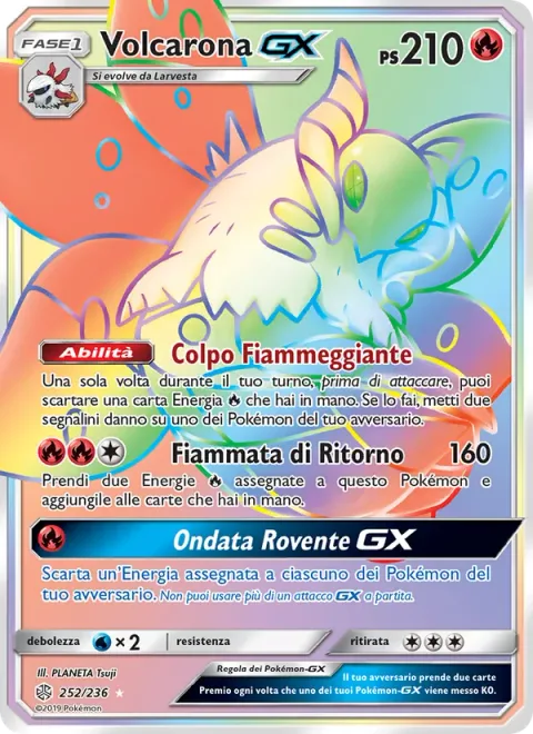 Volcarona GX [Flaming Shot | Backfire | Massive Heat Wave GX]
