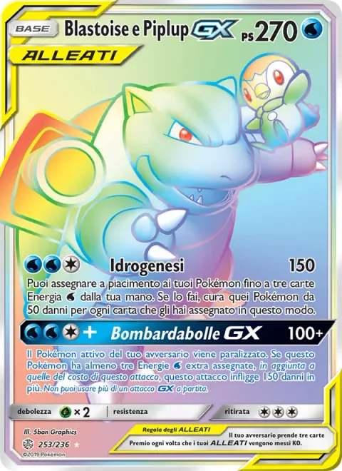 Blastoise & Piplup GX [Splash Maker | Bubble Launcher GX]