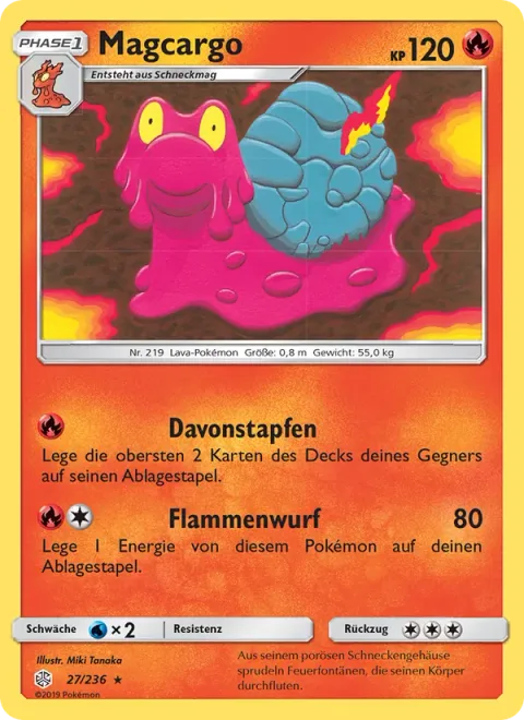 Magcargo [Stomp Off | Flamethrower]