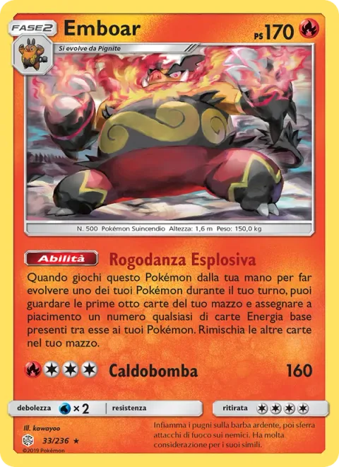 Emboar [Explosive Fire Dance | Heat Blast]