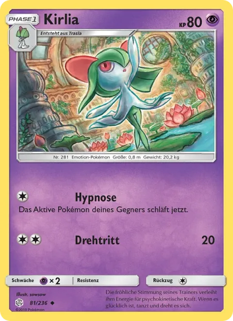 Kirlia [Hypnosis | Spiral Kick]