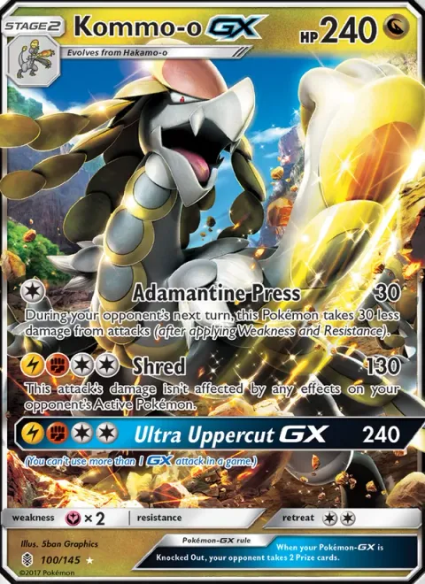 Kommo-o GX [Adamantine Press | Shred | Ultra Uppercut GX]
