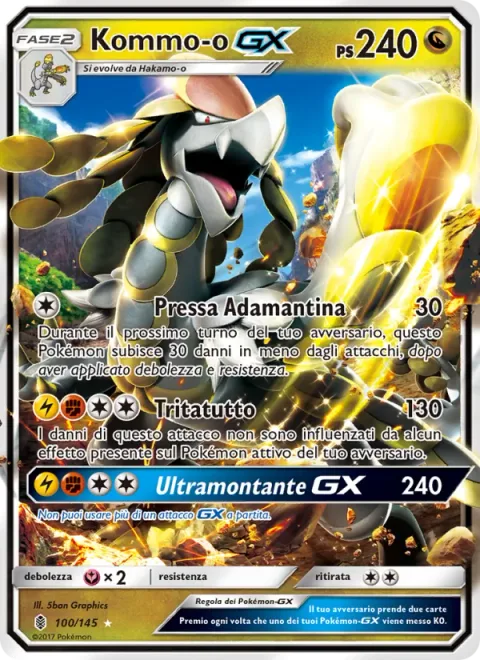 Kommo-o GX [Adamantine Press | Shred | Ultra Uppercut GX]