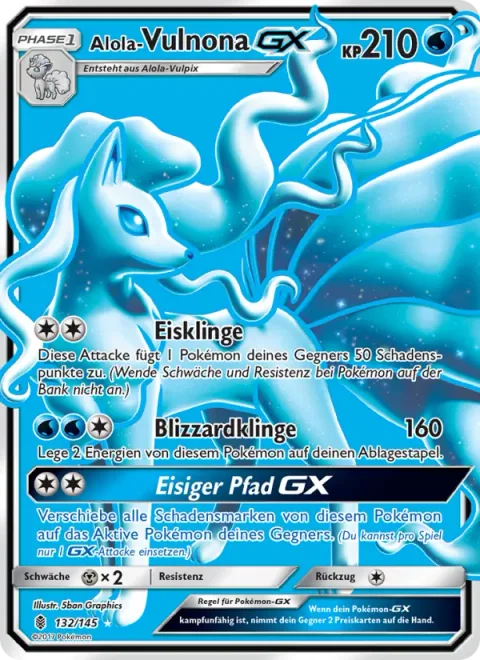 Alolan Ninetales GX [Ice Blade | Blizzard Edge | Ice Path GX]
